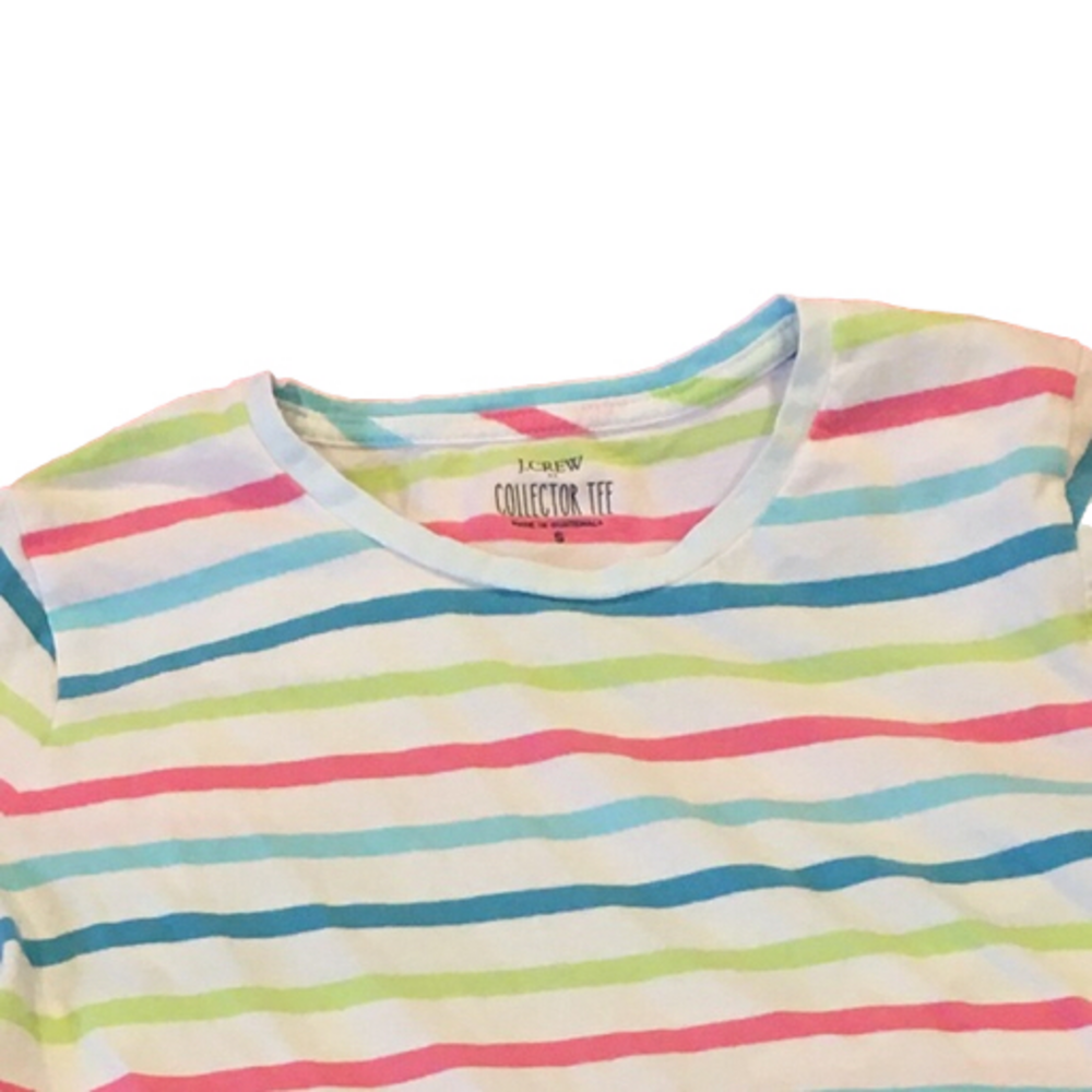 J Crew Multi Striped Short Sleeve Tee - Picture 3 of 7